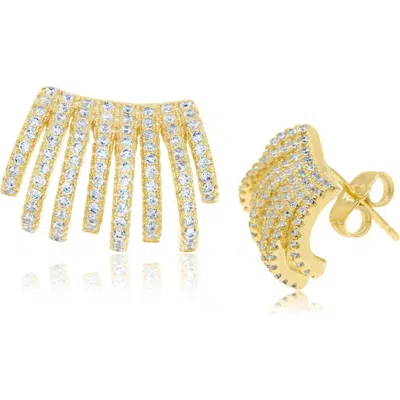 Shymi Cubic Zirconia Huggies In Gold