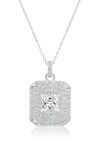 Shymi Cubic Zirconia Medallion Pendant Necklace In Silver