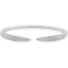 Shymi Cubic Zirconia Pavé Open Claw Cuff Bracelet In Silver
