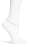 Shymi Cubic Zirconia Tennis Anklet In Gold/white