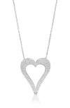 Shymi Cutout Heart Pendant Necklace In Silver
