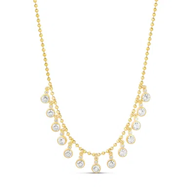 Shymi Heart Charm Bead Chain Necklace In Gold