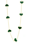 Shymi Enamel Heart Station Necklace