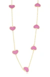 Shymi Enamel Heart Station Necklace