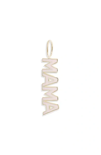 Shymi Enameled Mama Charm In Gold/pink