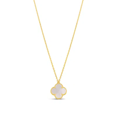 Shymi Clover Pendant Necklace In Brown