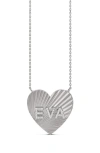 Shymi Fluted Heart Initial Pendant Necklace In Multi