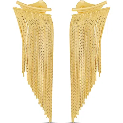 Shymi Fringe Earrings In Gold