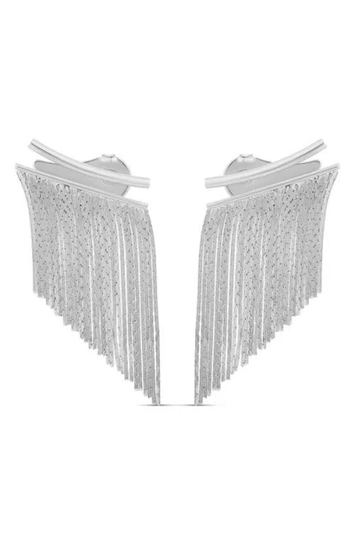 Shymi Fringe Earrings In Gray