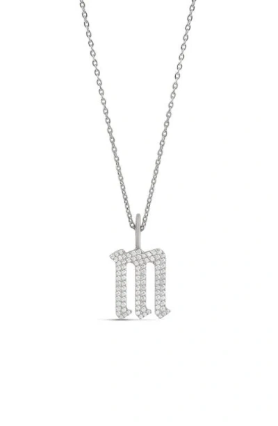 Shymi Gothic Initial Charm Necklace In Silver