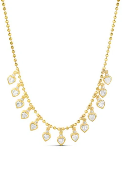 Shymi Heart Charm Bead Chain Necklace In Gold