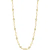Shymi Heart Station Paper Clip Chain Necklace In Gold