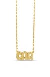 Shymi Helium Script Necklace In Gold