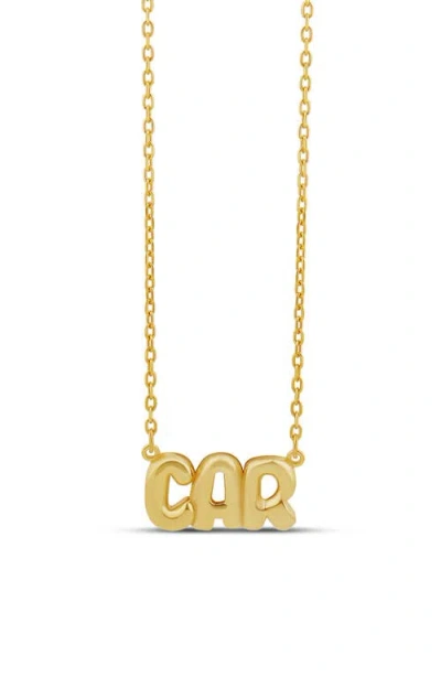 Shymi Helium Script Necklace In Gold