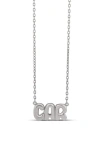 Shymi Helium Script Necklace In Silver