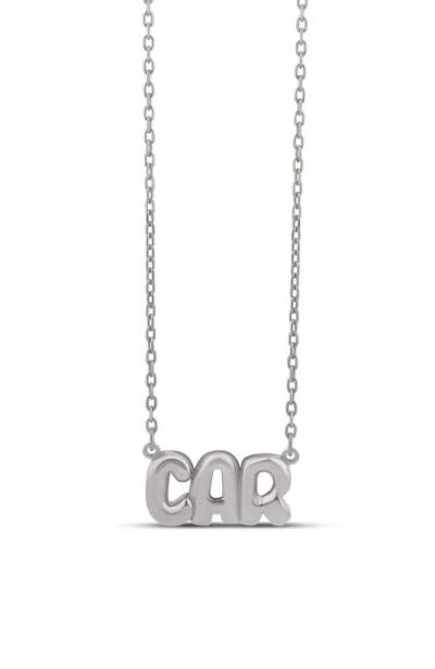 Shymi Helium Script Necklace In Silver