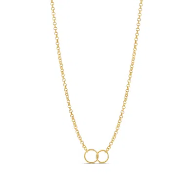 Shymi Infinity Chain Necklace - 18k Gold-filled, Lightweight 16" Everyday Style In Pattern