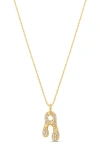 Shymi Initial Retro Pendant Necklace In Gold