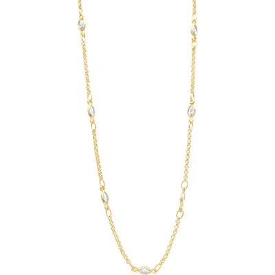 Shymi Marquis By The Yard Station Necklace In Gold