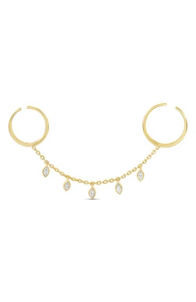 Shymi Marquise Two-finger Adjustable Ring In Gold/oval Shape