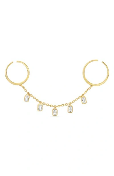Shymi Marquise Two-finger Adjustable Ring In Gold/rectangle Shape