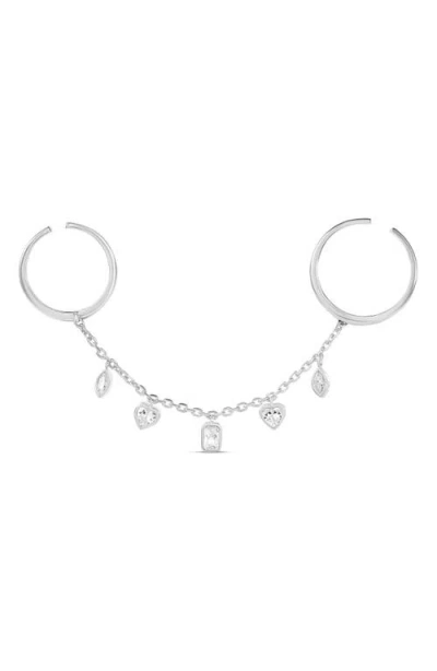 Shymi Marquise Two-finger Adjustable Ring In Silver/mixed Shape