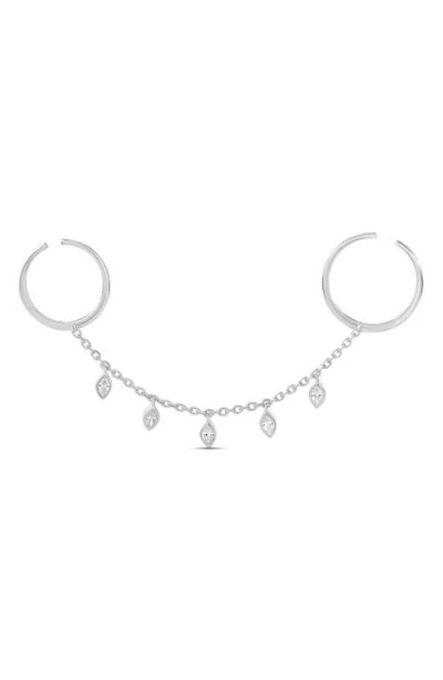 Shymi Marquise Two-finger Adjustable Ring In Silver/oval Shape