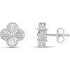 Shymi Mini Fluted Clover Stud Earrings In Metallic