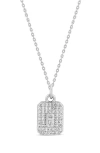 Shymi Mini Pavé Initial Medallion Necklace In Gray