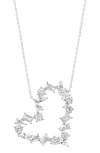 Shymi Women's Multi Shape Heart Necklace - Silver In Silver