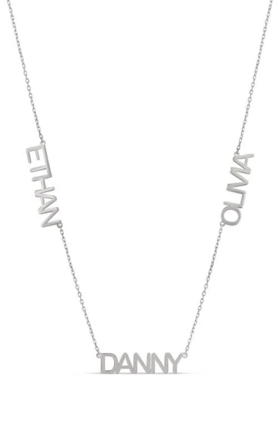 Shymi Multi Name Charm Necklace In Silver