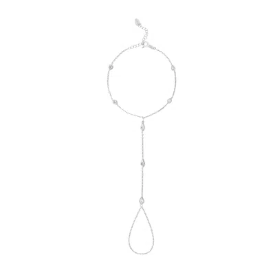 Shymi Multi Stone Hand Chain - .925 Sterling Silver, 14k Gold-plated, Rhodium Plated, 6" With 2" Extender, In Neutral