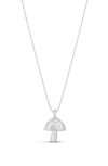 Shymi Mushroom Charm Necklace In Brown