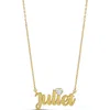 Shymi Name & Floating Heart Pendant Necklace In Gold