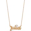 Shymi Name & Floating Heart Pendant Necklace In Gold