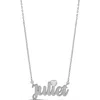 Shymi Name & Floating Heart Pendant Necklace In Gray