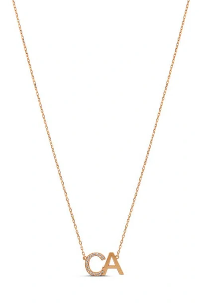 Shymi Pavé 2-initial Pendant Necklace In Gold