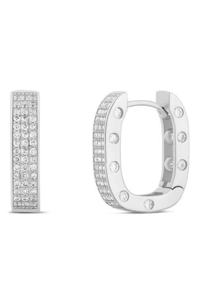 Shymi Pavé Chunky Horseshoe Hoop Earrings