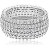 Shymi Pavé Cigar Band Ring In Silver