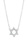 Shymi Pavé Cubic Zirconia Star Of David Necklace In Silver