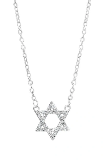 Shymi Pavé Cubic Zirconia Star Of David Necklace In Silver