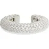 Shymi Pavé Ear Cuff In Silver/white