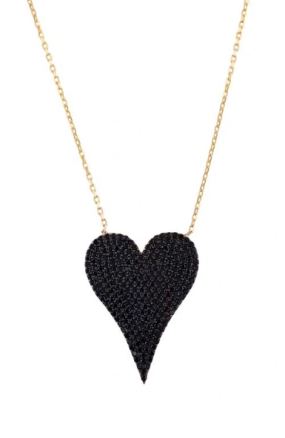Shymi Pavé Heart Pendant Necklace In Multi