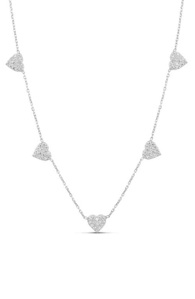SHYMI SHYMI PAVÉ HEART STATION NECKLACE
