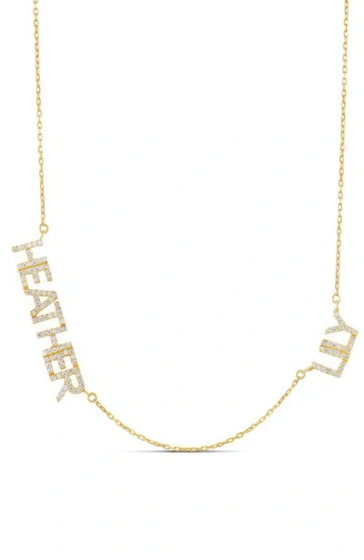 Shymi Pavé Multi Name Necklace In Gold