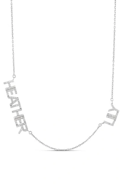 Shymi Pavé Multi Name Necklace In Silver