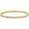 Shymi Pave Studded 3-row Bangle In Gold