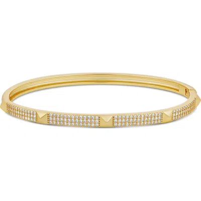 Shymi Pave Studded 3-row Bangle In Gold