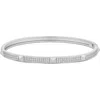 Shymi Pave Studded 3-row Bangle In Metallic
