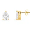 Shymi Pear Shape Prong Set Stud Earrings In Multi
